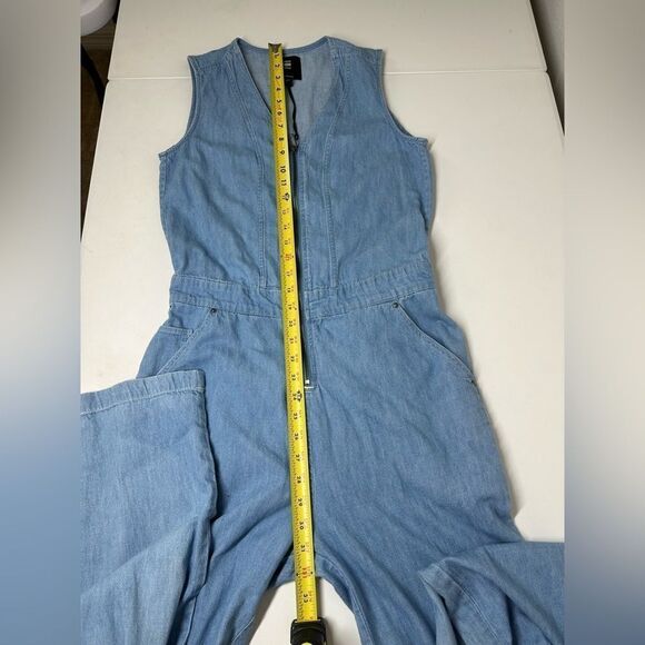 G STAR RAW Utility loose dungaree jumpsuit size M sleeveless light blue - Picture 12 of 16